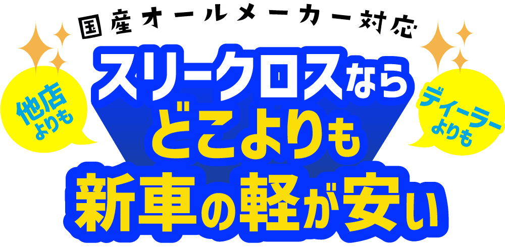 スリークロスならどこよりも新車の軽が安い